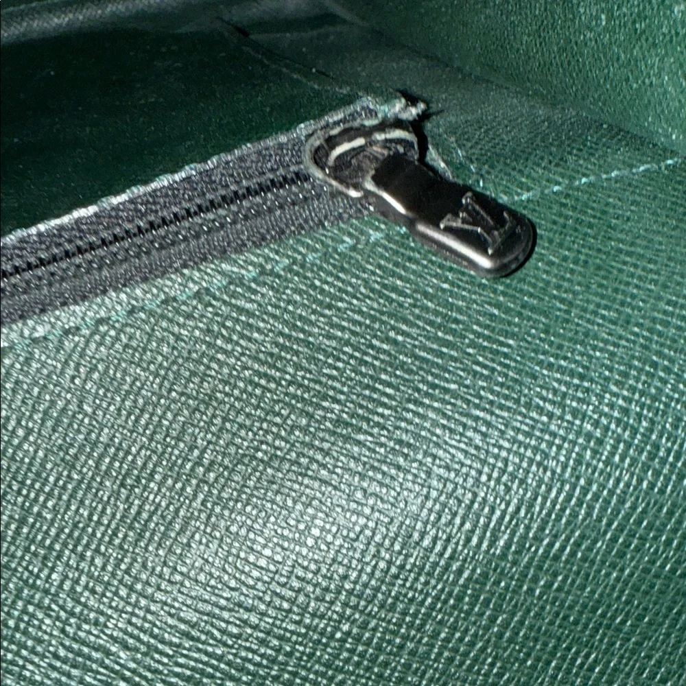 Louis Vuitton Dark Green Document Clutch Laptop Bag